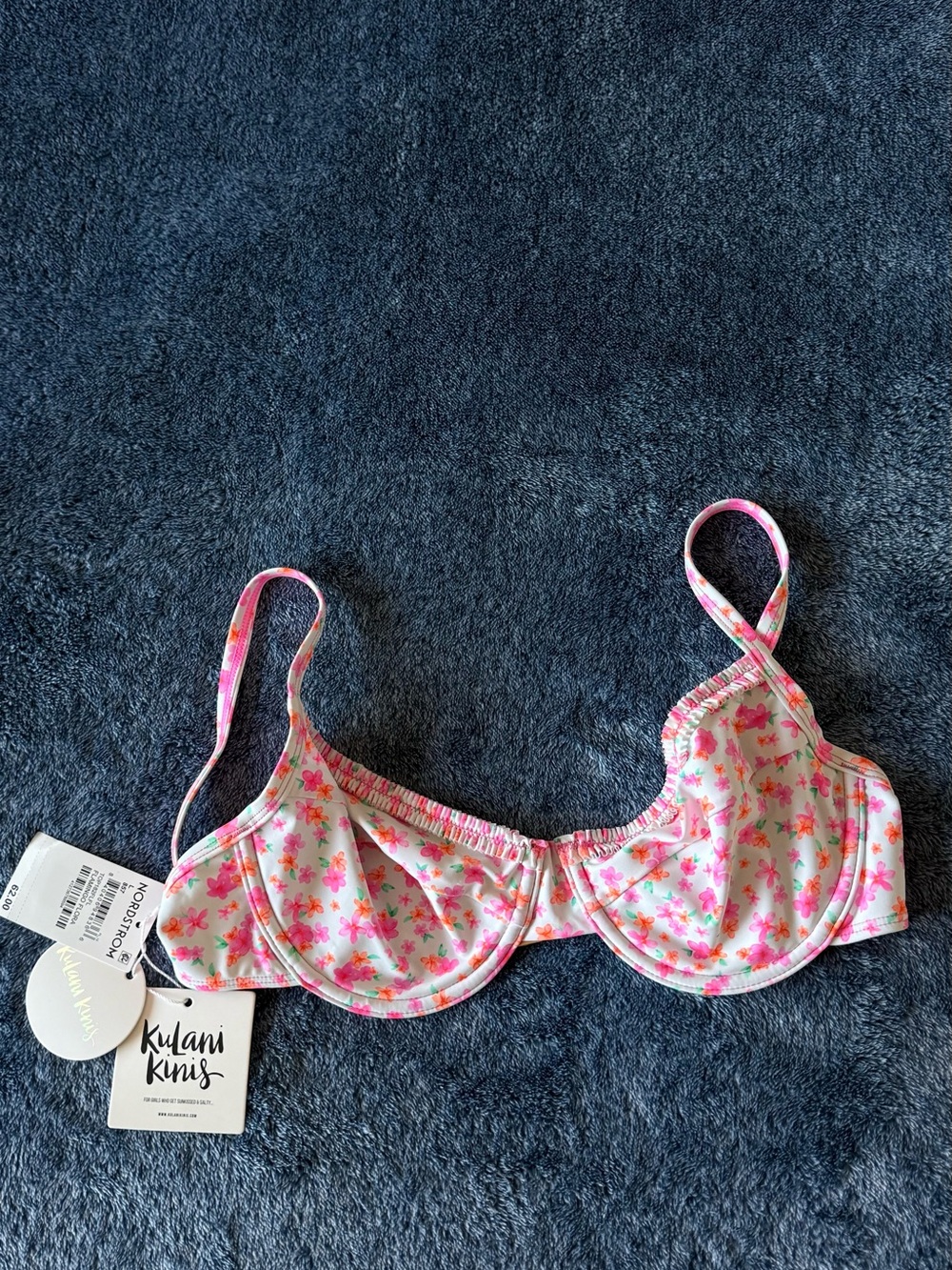 NWT Kulani Kinis Underwire Bikini Set in Flamingo Flora Top is L & Bottom M👙🦩🌸 - Picture 3 of 9
